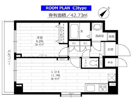 ステージファースト代々木公園803の間取り