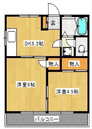 メゾン栗山自由が丘202の間取り