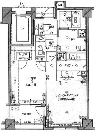 アールブラン目黒青葉台305の間取り