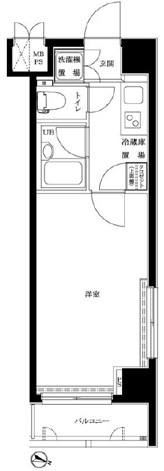 ルーブル学芸大学六番館808の間取り