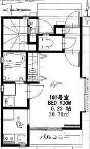 ポンテアルト上目黒101の間取り