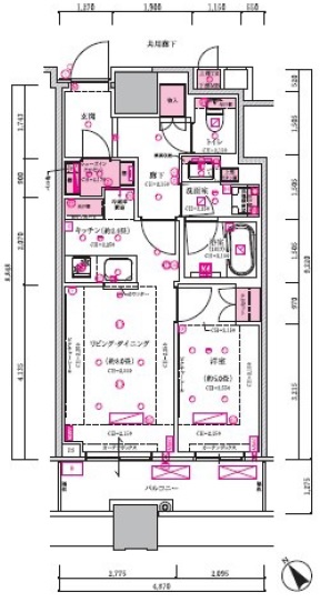 目黒第一マンションズ808の間取り