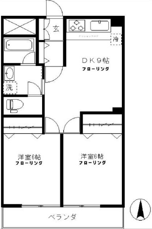 マンション都立大602の間取り