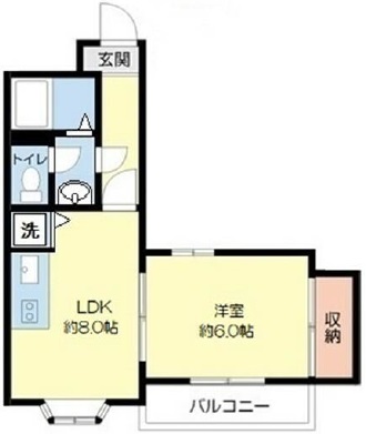 セザール自由が丘403の間取り