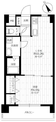 サンパーク駒沢502の間取り