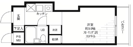 スカイコート世田谷用賀305の間取り