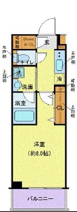 クレイシア祐天寺206の間取り