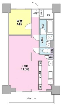 上町マンション715の間取り