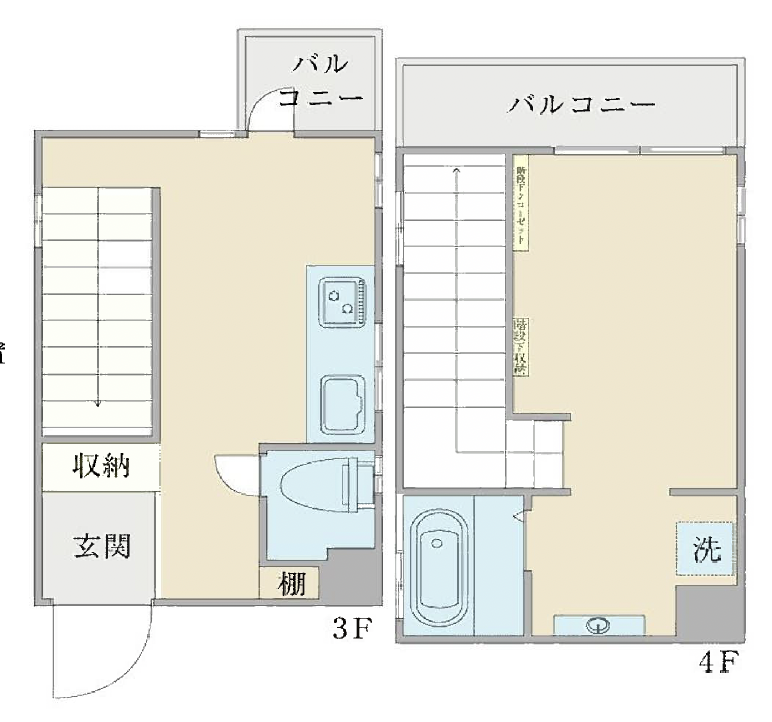 カ・ドゥアーレ407の間取り