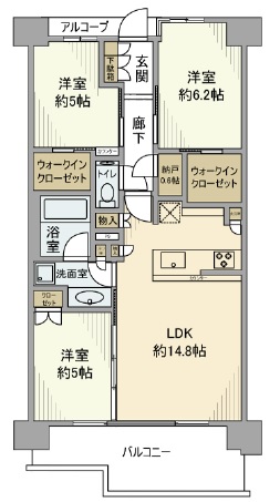 シティハウス自由が丘レジデンス405の間取り