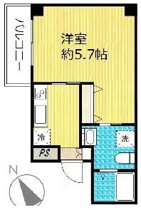 スカイヒルズ用賀203の間取り