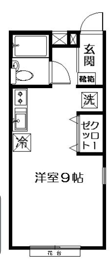 フラット下馬201の間取り