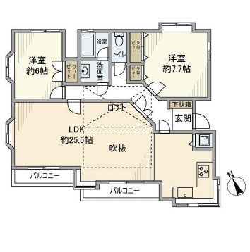 代沢戸建2Fの間取り