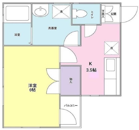 フェリース桜新町102の間取り