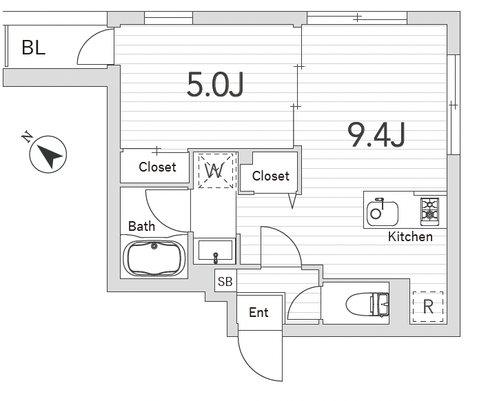 Casa恵比寿206の間取り