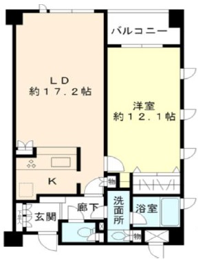 ヒューリック目黒三田416の間取り
