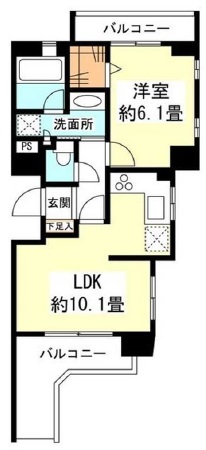 リバーレ自由が丘502の間取り