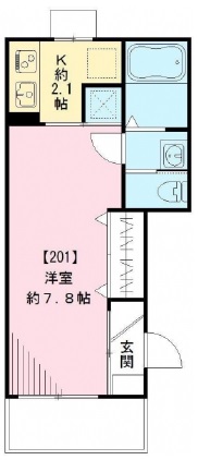 カーサ　グローヴ201の間取り