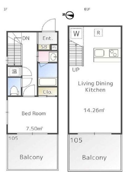 THE CLASS Grand Residence（ザ クラス グランド レジデンス）105の間取り