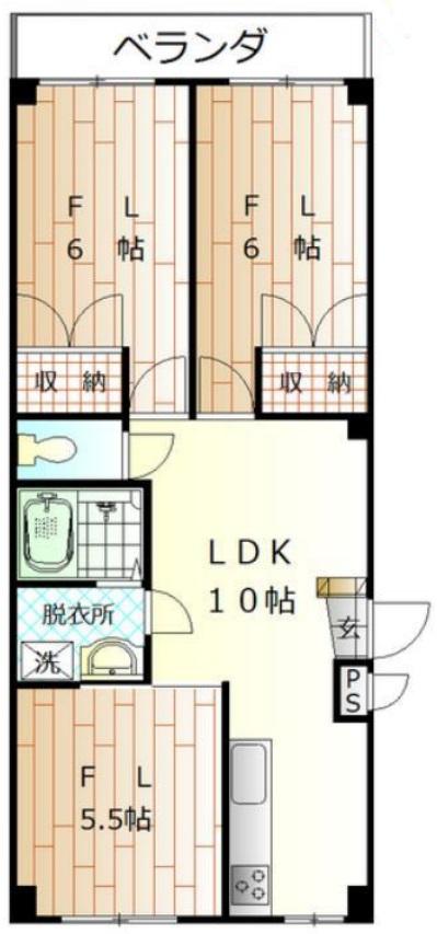 藤コーポ202の間取り