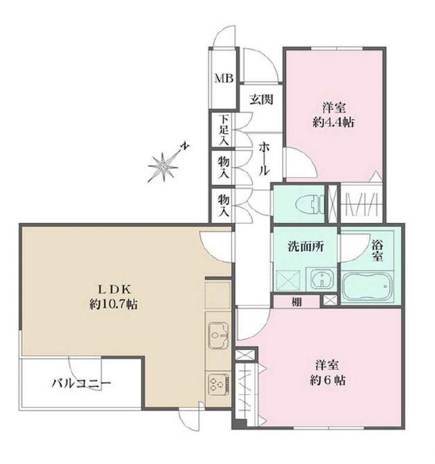 藤和シティコープ桜新町302の間取り