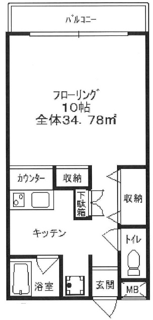 カーサヴェルデ202の間取り