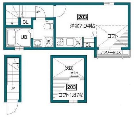 グランエッグス三軒茶屋S203の間取り