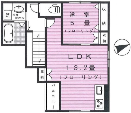 ランドシャフト三軒茶屋202の間取り