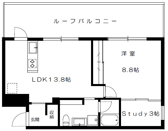 サイプレスコート307の間取り