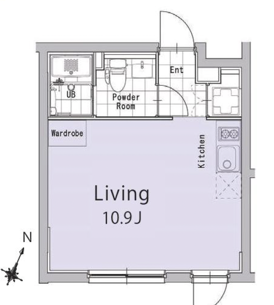 EXAM若林205の間取り