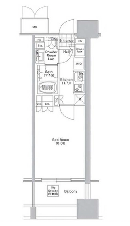 コンフォリア渋谷WEST606の間取り