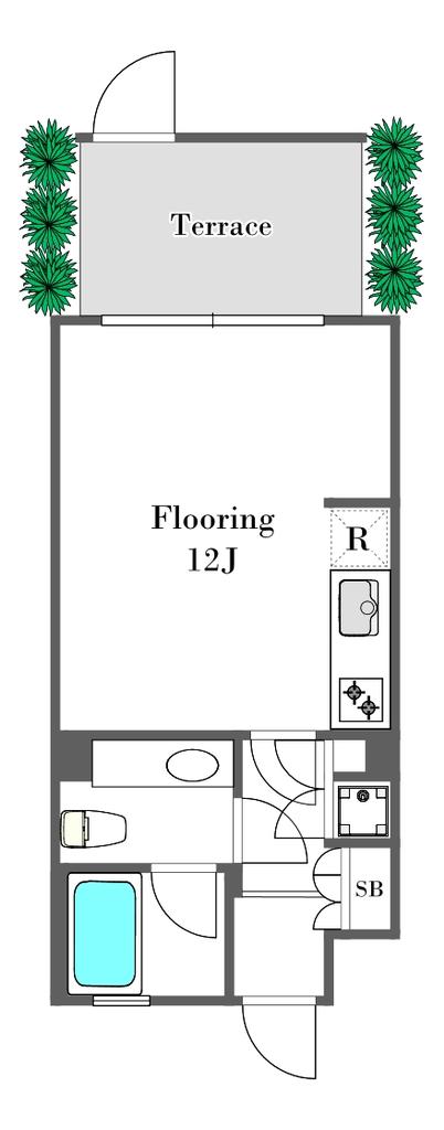 フリーディオ三宿103の間取り