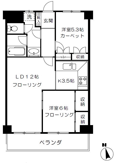 藤和下北沢ハイタウンＡ棟613の間取り