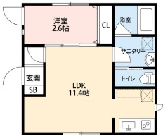 グランニール駒沢大学102の間取り