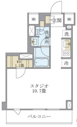ルフォンプログレ学芸大学204の間取り