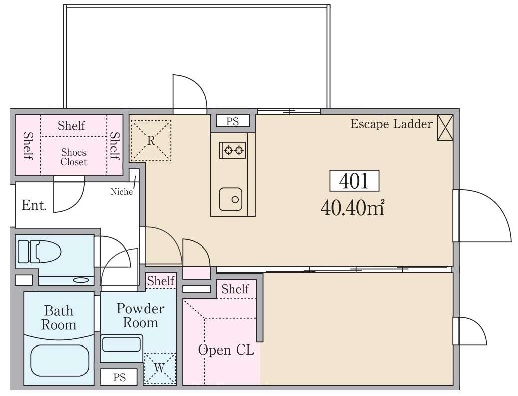 ReveResidence学芸大学401の間取り