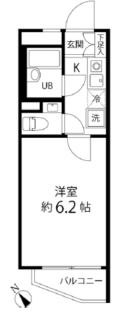 カルチェブラン恵比寿303の間取り