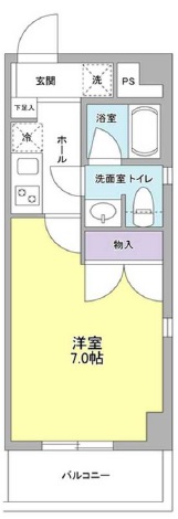 ヴァンフォーレ目黒405の間取り