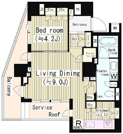 プラウド二子玉川トレサージュ601の間取り