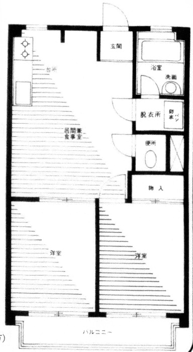 都立大パレス602の間取り