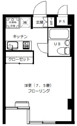 ローズガーデン中里104の間取り