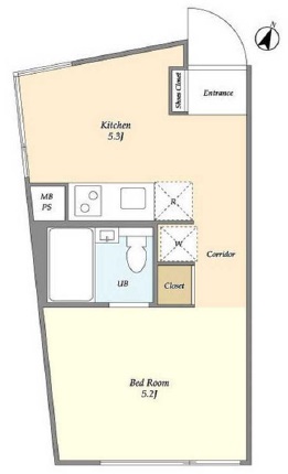 est Largo SHIBUYA(エストラルゴ シブヤ)204の間取り