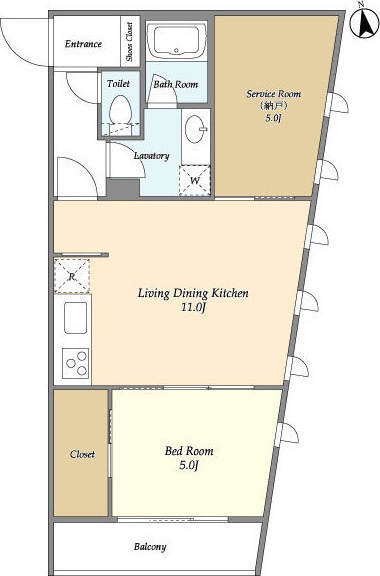 プライムアーバン目黒東山304の間取り