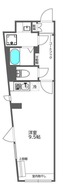 ココキューブ西蒲田401の間取り