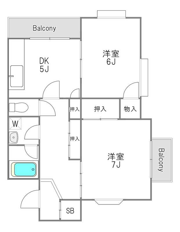 三栄ビル105の間取り