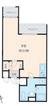 フォセット駒場301の間取り