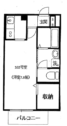 Le Sofia（ラ・ソフィア）102の間取り