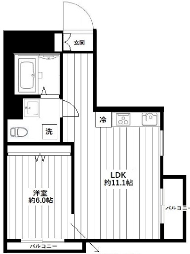 マンション雅叙苑1404の間取り