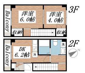 サリースマイル壱番館203の間取り