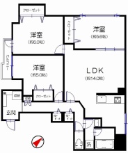 クーネル目黒南301の間取り